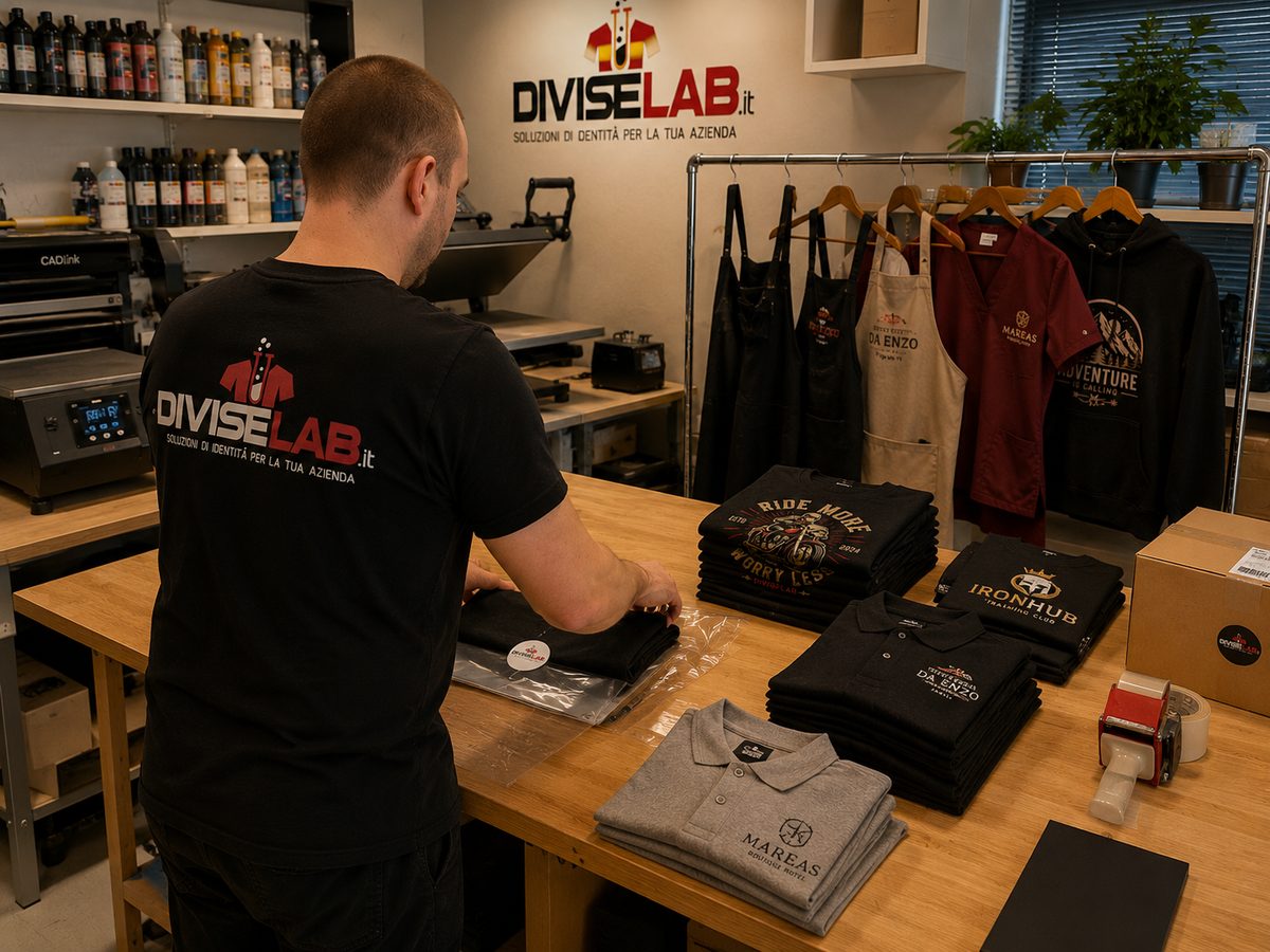 Prodotti finiti pronti per la spedizione nel laboratorio DiviseLab